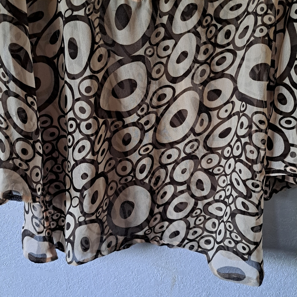 Chic Circular Patterned Women's Tunic - Picture 4 of 6